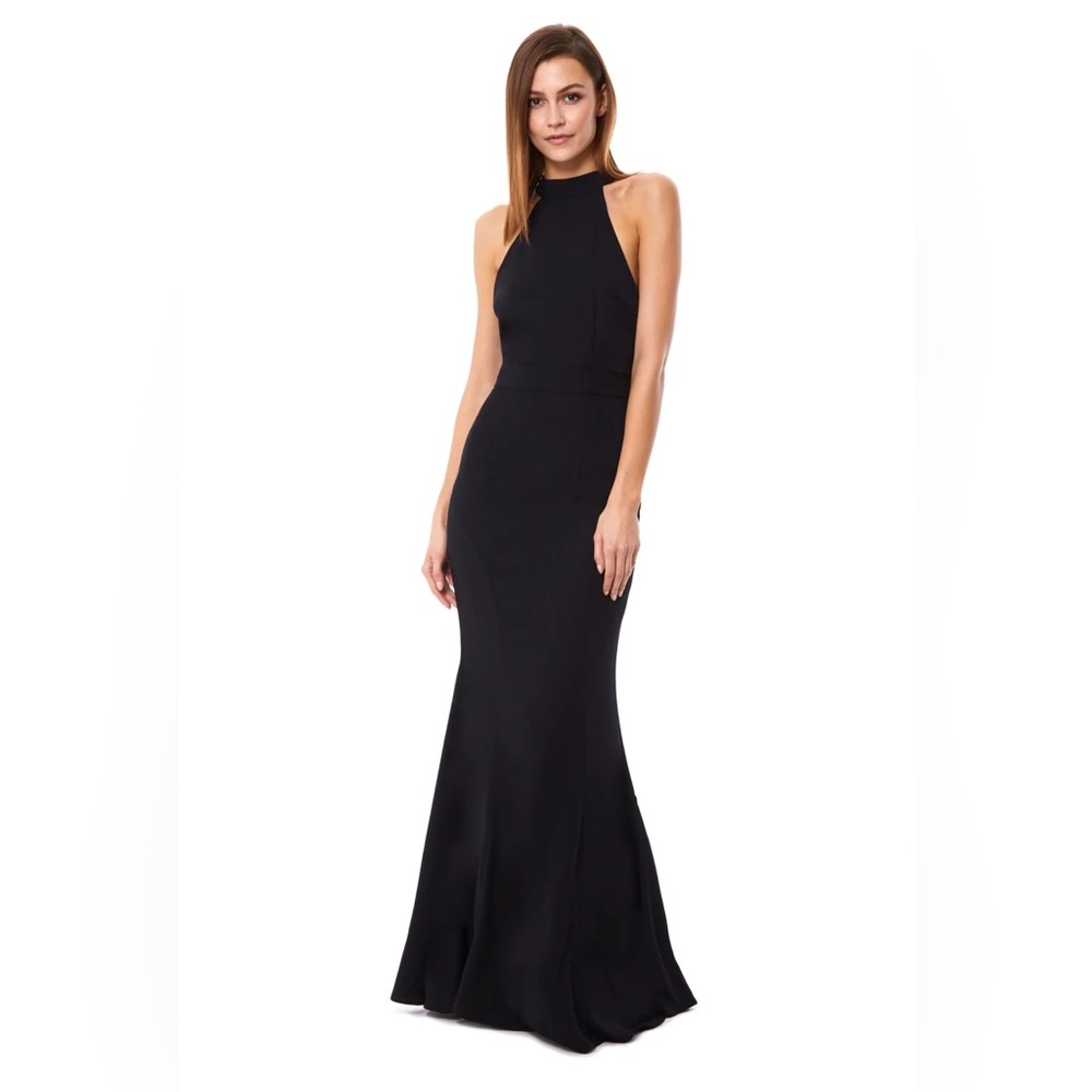 Jarlo London Caden Halter Neck Maxi Dress in Black UK 12 / US 8 Gown Formal